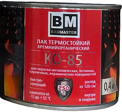 Лак BauMaster КО-85 до 250°С (400г, матовый)