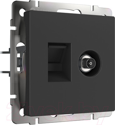 Розетка Werkel RJ-45 6 Cat W1181308 / a056112 (черный матовый)