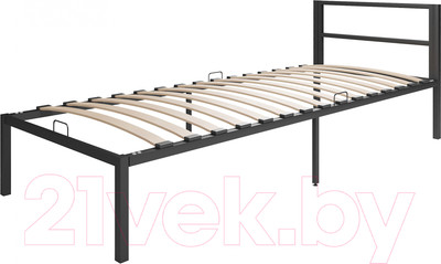 Односпальная кровать Князев Мебель Берта БА.90.190.Ч (черный муар)