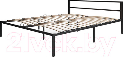 Полуторная кровать Князев Мебель Берта БА.140.200.Ч (черный муар)