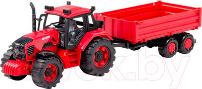 Трактор игрушечный Полесье Belarus с бортовым прицепом / 91345