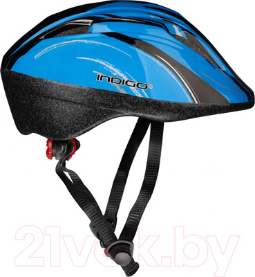 Защитный шлем Indigo Sport IN318 (р-р 51-55, черный/синий)