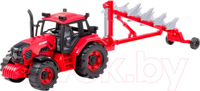 Трактор игрушечный Полесье Belarus с плугом / 91338