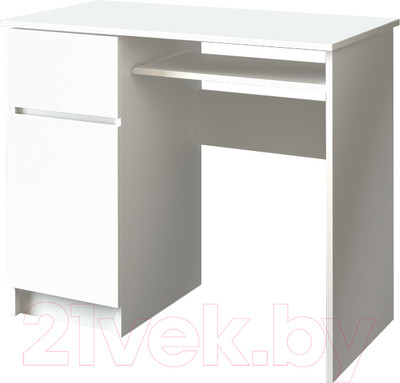 Письменный стол ДСВ Мори левый МС-1/2 (белый)