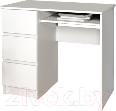 Компьютерный стол ДСВ Мори левый МС-6 (белый)