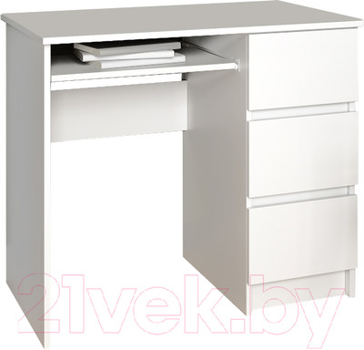 Компьютерный стол ДСВ Мори правый МС-6 (белый)