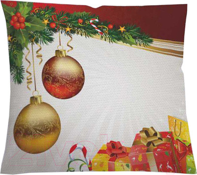 Наволочка декоративная JoyArty Елочные шарики / sl_21429