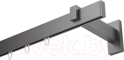 Карниз для штор Lm Decor Флэт Лайн Изи одинарный (сатин, 3.2м)