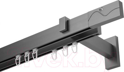 Карниз для штор Lm Decor Флэт Лайн Артис двойной (сатин, 2.0м)