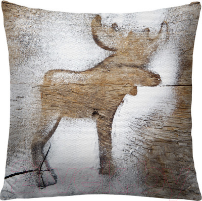 Наволочка декоративная JoyArty Лось из снега / sl_5559