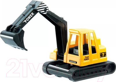 Экскаватор игрушечный Пламенный мотор С фигуркой строителя / 870720