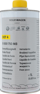 Тормозная жидкость Volkswagen Brake Fluid Dot 4 / B000750M3 (1л)