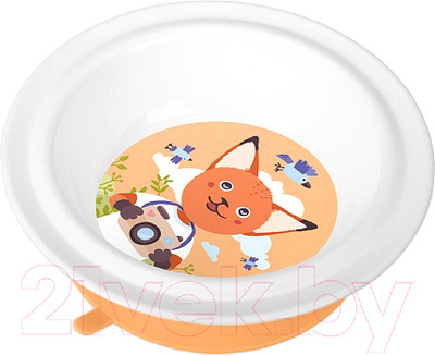 Тарелка для кормления Пластишка На присоске / 431316016 (оранжевый)
