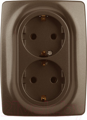 Розетка ЭРА Schuko 12-2108-13 / Б0036449 (бронза)