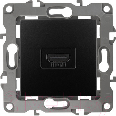 Розетка ЭРА 12-3114-05 / Б0027485 (антрацит)