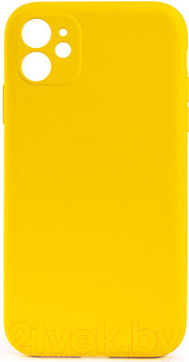 Чехол-накладка Case Coated для iPhone 11 (желтый)