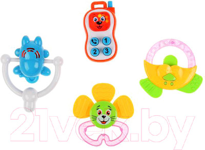 Набор прорезывателей для зубов Умка Моя Первая Игрушка 4 в 1 / 1611M061-R