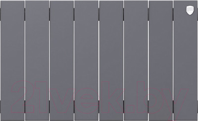 Радиатор биметаллический Royal Thermo PianoForte 300 Silver Satin (8 секций)