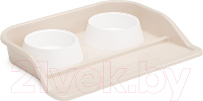 Набор мисок для животных Альтернатива М8631 (бежевый)