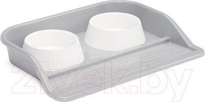 Набор мисок для животных Альтернатива М8629 (серый)