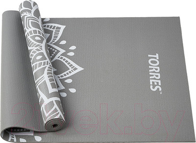 Коврик для йоги и фитнеса Torres Relax 4 / YL12224G (серый)