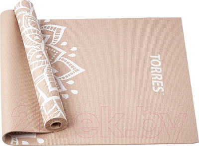 Коврик для йоги и фитнеса Torres Relax 4 / YL12224P (пудровый)
