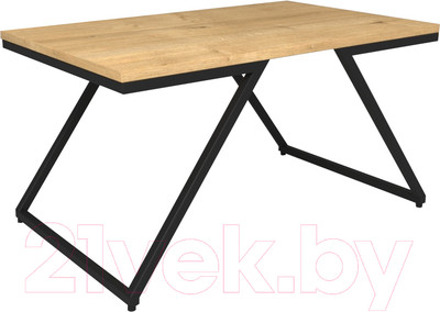 Журнальный столик Дабер 008 / СЖ8.0.2.11 (черный/древесина натуральная)