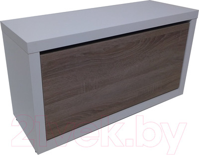 Тумба в прихожую Элана 1.60 (белый/дуб трюфель)