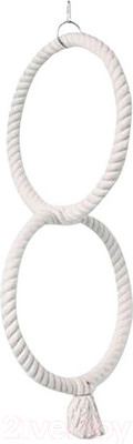 Качели для клетки Duvo Plus Двойное веревочное кольцо / 4745007/DV (белый)