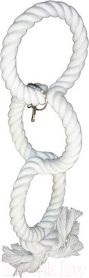 Качели для клетки Duvo Plus Тройное веревочное кольцо / 4745006/DV (белый)