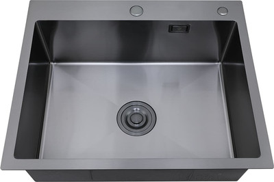 Мойка кухонная РМС MR-6050BL (корзина раздвижная и дозатор врезной)