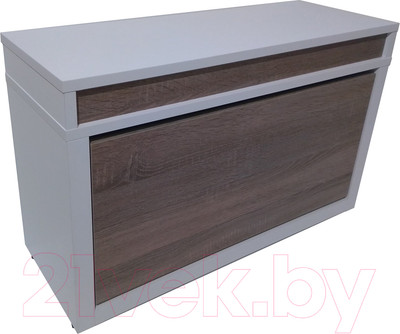 Тумба для обуви Элана 1к.80 (белый/дуб трюфель)