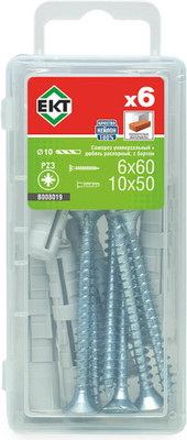 Дюбель распорный ЕКТ B008019 (6шт)
