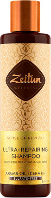 Шампунь для волос Zeitun Ритуал восстановления с аргановым маслом и кератином (250мл)