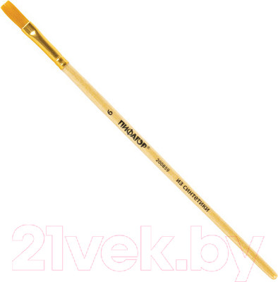 Кисть для рисования Пифагор Синтетика №6 / 200859 (плоская)