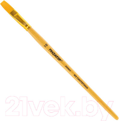 Кисть для рисования Пифагор Синтетика №10 / 200863 (плоская)