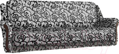 Диван Асмана Анна-1 (рогожка завиток черный)