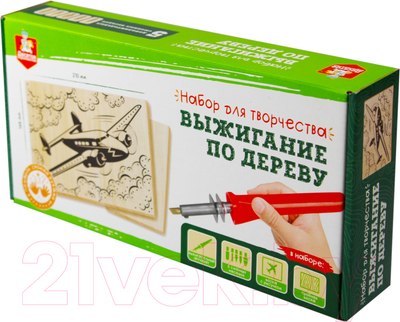 Набор для выжигания Десятое королевство Выжигательный аппарат с насадками / 04385