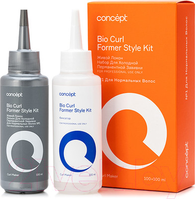 Набор для химической завивки Concept Биозавивка Живой локон для нормальных волос №1 (100мл+100мл)