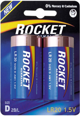 Комплект батареек Rocket LR20 2BL (2шт)