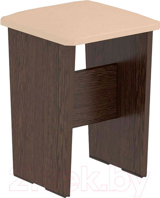 Табурет Атлант-Мебель Лидер 1 (венге цаво/кожзам бежевый)