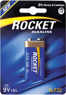 Комплект батареек Rocket 6LF22 1BL (1шт)