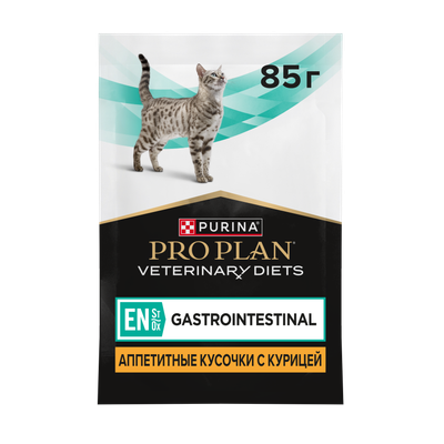 Влажный ветеринарный корм для кошек Pro Plan Veterinary Diets EN St / Ox Gastrointestinal с курицей (85г)