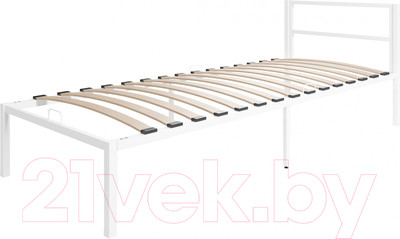 Односпальная кровать Князев Мебель Берта БА.90.190.Б (белый муар)