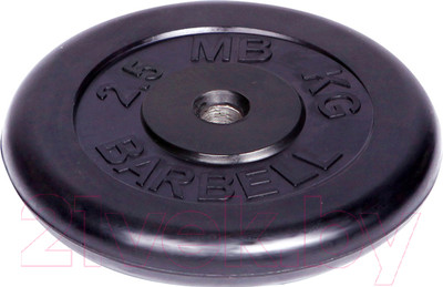 Диск для штанги MB Barbell d31мм 2.5кг (черный)
