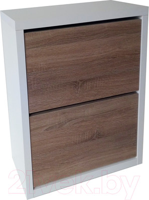 Тумба для обуви Элана 2.70 (белый/дуб трюфель)