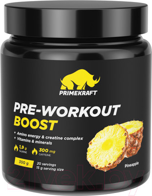 Предтренировочный комплекс Prime Kraft СПДПП Pre-Workout Boost Ананас (300г)
