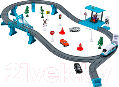 Железная дорога игрушечная Givito Мой город / G211-015 (бирюзовый)