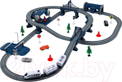 Железная дорога игрушечная Givito Мой город / G211-020 (синий)