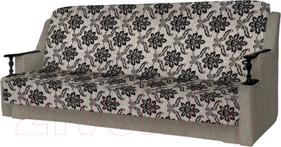 Диван Асмана Анна (рогожка вензель коричневый/рогожка беж)